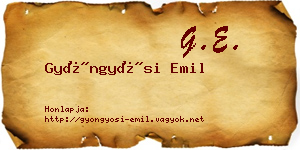 Gyöngyösi Emil névjegykártya
