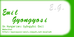 emil gyongyosi business card